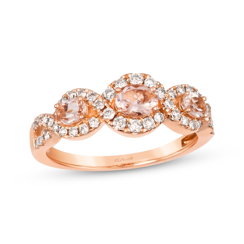 Main Image 1 of Le Vian Morganite Ring 3/8 ct tw Diamonds 14K Strawberry Gold