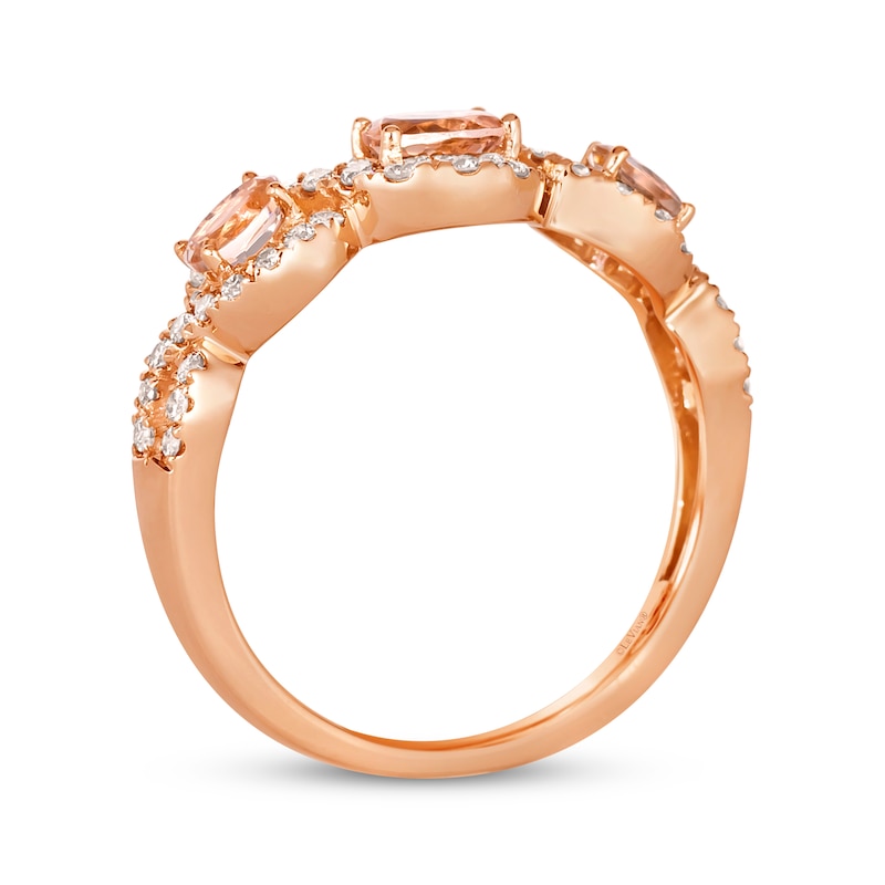 Main Image 3 of Le Vian Morganite Ring 3/8 ct tw Diamonds 14K Strawberry Gold