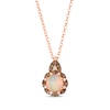 Thumbnail Image 1 of Le Vian Venetian Mosaic Opal Necklace 1/3 ct tw Diamonds 14K Strawberry Gold 19&quot;