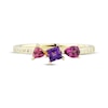 Thumbnail Image 2 of Multi-Shape Rhodolite Garnet, Amethyst, Pink Tourmaline & Diamond Ring 1/20 ct tw 10K Yellow Gold