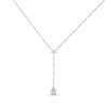 Thumbnail Image 3 of Pear-Shaped & Square Cut Swiss Blue Topaz Y Necklace Sterling Silver 18&quot;