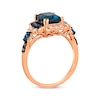 Thumbnail Image 2 of Le Vian Venetian Color on Color Blue Topaz Ring 1/5 ct tw Diamonds 14K Strawberry Gold