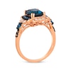 Thumbnail Image 3 of Le Vian Venetian Color on Color Blue Topaz Ring 1/5 ct tw Diamonds 14K Strawberry Gold