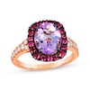 Thumbnail Image 1 of Le Vian Venetian Color on Color Pink Quartz & Rhodolite Garnet Ring 1/3 ct tw Diamonds 14K Strawberry Gold