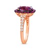 Thumbnail Image 2 of Le Vian Venetian Color on Color Pink Quartz & Rhodolite Garnet Ring 1/3 ct tw Diamonds 14K Strawberry Gold