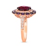 Thumbnail Image 1 of Le Vian Venetian Color on Color Rhodolite Garnet & Amethyst Ring 1/2 ct tw Diamonds 14K Strawberry Gold