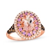 Thumbnail Image 0 of Le Vian Venetian Color on Color Morganite & Pink Sapphire Ring 1/2 ct tw Diamonds 14K Strawberry Gold