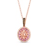 Thumbnail Image 0 of Le Vian Venetian Color on Color Morganite & Pink Sapphire Necklace 1/3 ct tw Diamonds 14K Strawberry Gold 19"