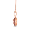 Thumbnail Image 2 of Le Vian Venetian Color on Color Morganite & Pink Sapphire Necklace 1/3 ct tw Diamonds 14K Strawberry Gold 19&quot;