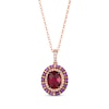Thumbnail Image 1 of Le Vian Venetian Color on Color Rhodolite Garnet & Amethyst Necklace 1/4 ct tw Diamonds 14K Strawberry Gold 19&quot;