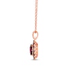 Thumbnail Image 2 of Le Vian Venetian Color on Color Rhodolite Garnet & Amethyst Necklace 1/4 ct tw Diamonds 14K Strawberry Gold 19&quot;