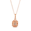 Thumbnail Image 3 of Le Vian Venetian Color on Color Deep Sea Blue Topaz Necklace 1/8 ct tw Diamonds 14K Strawberry Gold 19&quot;