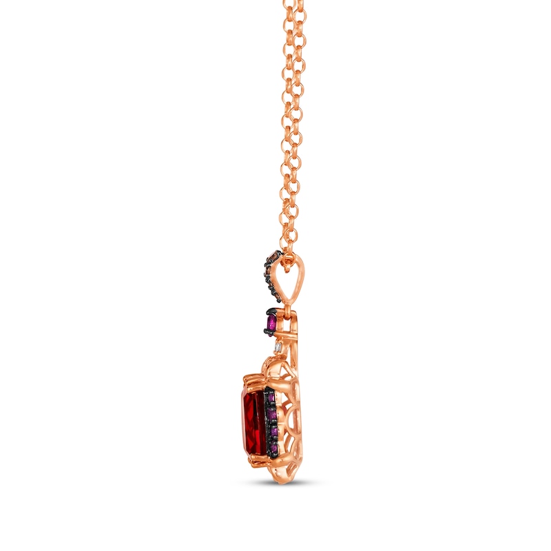 Main Image 2 of Le Vian Venetian Color on Color Rhodolite Garnet Necklace 1/8 ct tw Diamonds 14K Strawberry Gold 19&quot;