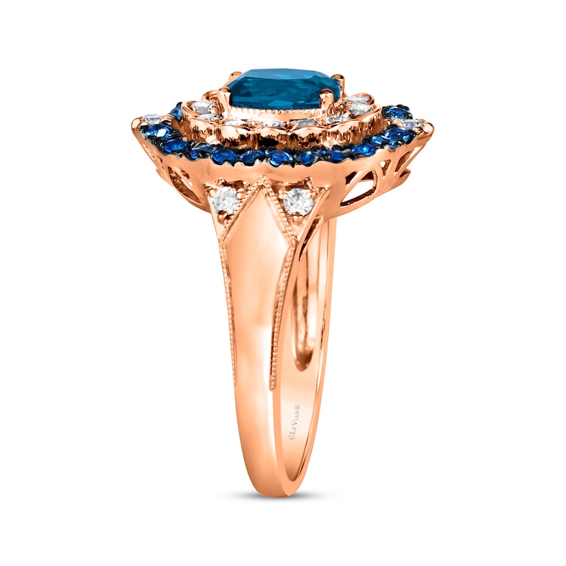 Le Vian Venetian Color on Color Ombre Ring 3/8 ct tw Diamonds 14K Strawberry Gold