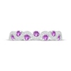 Thumbnail Image 4 of Amethyst & Diamond Wavy Ring 1/8 ct tw Sterling Silver Size 7