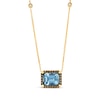 Thumbnail Image 1 of Le Vian Aquamarine Necklace 1/4 ct tw Diamonds 14K Honey Gold 19&quot;