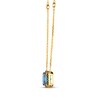 Thumbnail Image 2 of Le Vian Aquamarine Necklace 1/4 ct tw Diamonds 14K Honey Gold 19&quot;