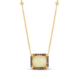 Le Vian Opal Necklace 1/4 ct tw Diamonds 14K Honey Gold 19"