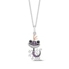 Thumbnail Image 0 of Disney Treasures Monsters, Inc. "Randall" Amethyst & Diamond Accent Necklace Sterling Silver & 10K Rose Gold 19"