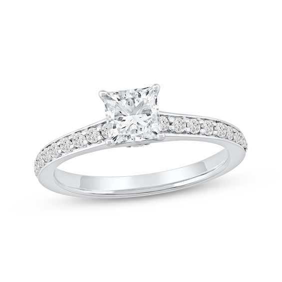 Now + Forever Princess-Cut Diamond Engagement Ring 3/4 ct tw 14K White Gold