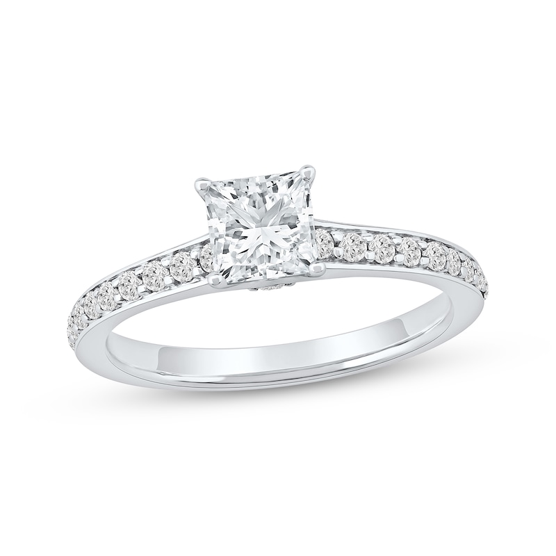 Main Image 1 of Now + Forever Princess-Cut Diamond Engagement Ring 3/4 ct tw 14K White Gold