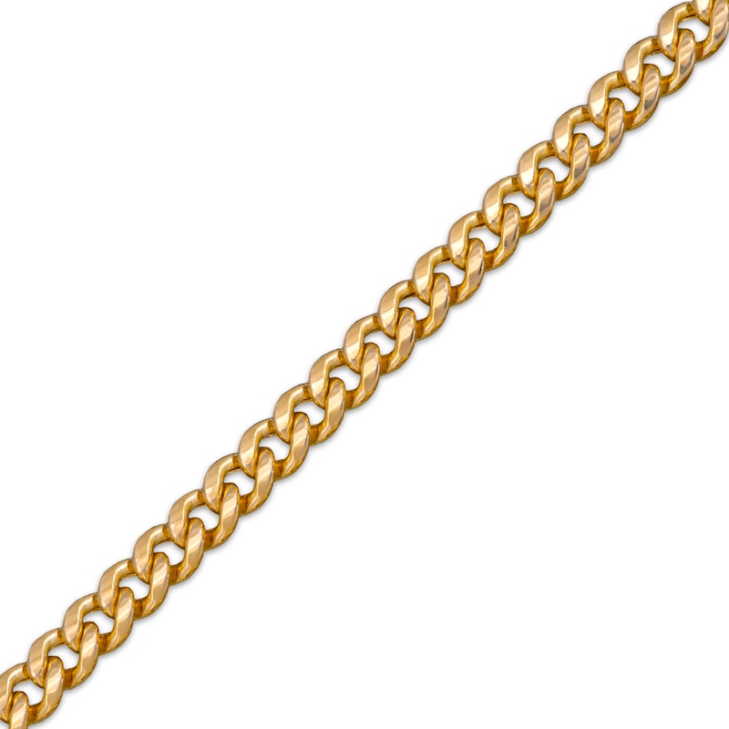 Main Image 3 of Cuban Curb Chain Necklace Hollow 10K Yellow Gold 22&quot;