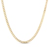 Thumbnail Image 1 of Diamond-Cut Curb Chain Necklace Solid 10K Yellow Gold 24&quot;