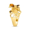 Thumbnail Image 2 of Le Vian Pear-Shaped Citrine Bee & Honeycomb Ring 1/5 ct tw Diamonds 14K Honey Gold Size 7