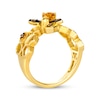 Thumbnail Image 3 of Le Vian Pear-Shaped Citrine Bee & Honeycomb Ring 1/5 ct tw Diamonds 14K Honey Gold Size 7