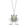 Thumbnail Image 0 of Disney Treasures Monsters, Inc. "Mike" Peridot & Diamond Necklace 1/15 ct tw Sterling Silver 19"