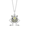 Thumbnail Image 1 of Disney Treasures Monsters, Inc. &quot;Mike&quot; Peridot & Diamond Necklace 1/15 ct tw Sterling Silver 19&quot;