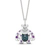 Thumbnail Image 1 of Disney Treasures Monsters, Inc. &quot;Sulley&quot; Amethyst, London Blue Topaz & Diamond Accent Necklace Sterling Silver 19&quot;