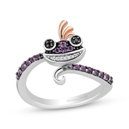 Disney Treasures Monsters, Inc. "Randall" Amethyst & Diamond Accent Ring Sterling Silver & 10K Rose Gold