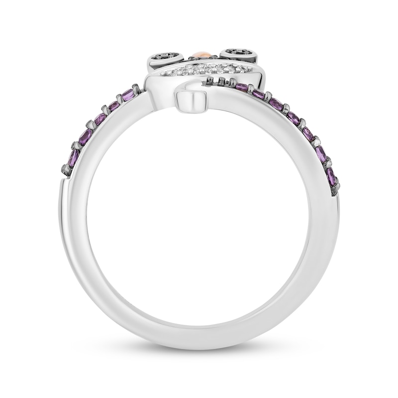 Main Image 3 of Disney Treasures Monsters, Inc. &quot;Randall&quot; Amethyst & Diamond Accent Ring Sterling Silver & 10K Rose Gold