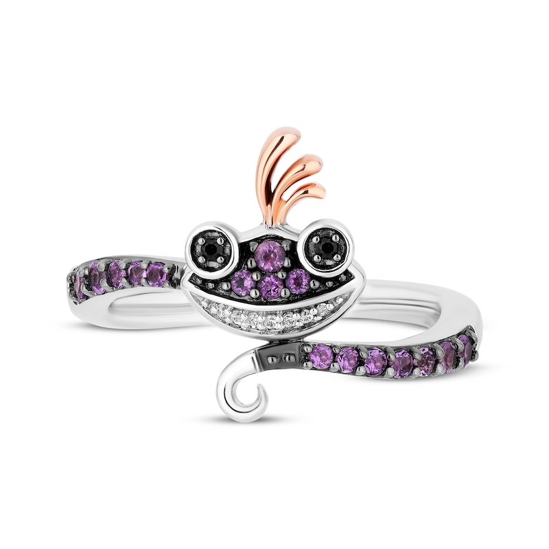 Main Image 4 of Disney Treasures Monsters, Inc. &quot;Randall&quot; Amethyst & Diamond Accent Ring Sterling Silver & 10K Rose Gold