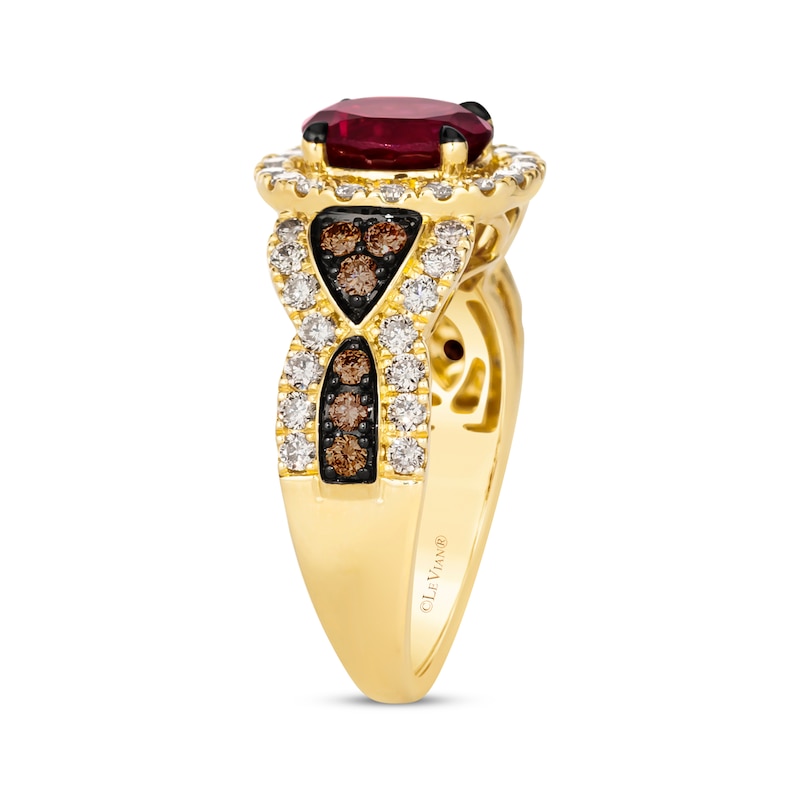 Main Image 2 of Le Vian Vault Rhodolite Garnet Ring 1 ct tw Diamonds 14K Honey Gold Size 7