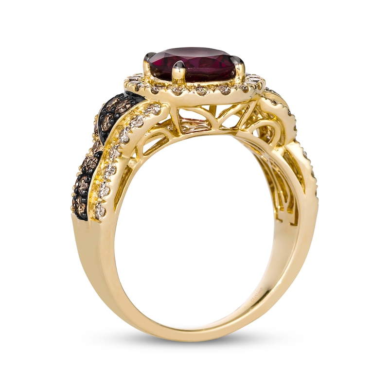 Main Image 3 of Le Vian Vault Rhodolite Garnet Ring 1 ct tw Diamonds 14K Honey Gold Size 7