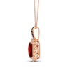 Thumbnail Image 2 of Le Vian Vault Garnet Necklace 1/2 ct Diamonds 14K Strawberry Gold 20&quot;