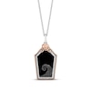 Thumbnail Image 0 of Disney Treasures The Nightmare Before Christmas 30th Anniversary Black Onyx Necklace 1/10 ct tw Diamonds Sterling Silver & 10K Rose Gold