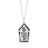 Thumbnail Image 2 of Disney Treasures The Nightmare Before Christmas 30th Anniversary Black Onyx Necklace 1/10 ct tw Diamonds Sterling Silver & 10K Rose Gold