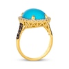 Thumbnail Image 3 of Le Vian Oval-Cut Turquoise Ring 7/8 ct tw Diamonds 14K Honey Gold