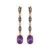 Thumbnail Image 2 of Le Vian Venetian Mosaic Oval-Cut Amethyst Drop Earrings 1/4 ct tw Diamonds 14K Strawberry Gold