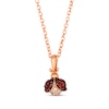 Thumbnail Image 1 of Le Vian Garden Party Garnet Ladybug Necklace 1/20 ct tw Diamonds 14K Strawberry Gold 19&quot;