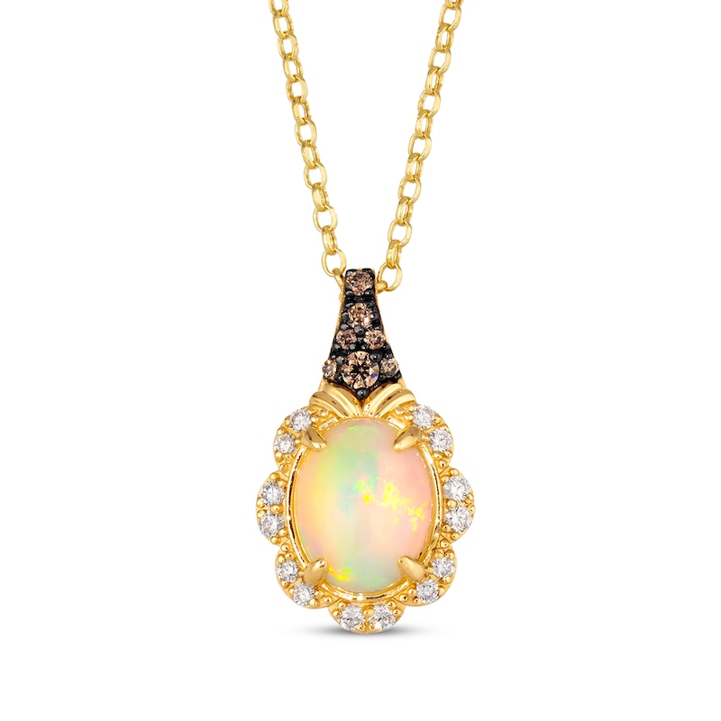 Le Vian Opal Necklace 1/4 ct tw Diamonds 14K Honey Gold 19"