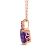 Thumbnail Image 2 of Le Vian Color on Color Collection Cushion-Cut Amethyst & Pink Sapphire Necklace 1/10 ct tw 14K Strawberry Gold 19&quot;