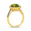 Thumbnail Image 3 of Le Vian Oval-Cut Peridot Ring 1/2 ct tw Diamonds 14K Honey Gold