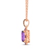 Thumbnail Image 2 of Le Vian Venetian Color on Color Amethyst & Pink Sapphire Necklace 1/3 ct tw Diamonds 14K Strawberry Gold 19&quot;