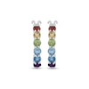 Thumbnail Image 2 of Multi-Gemstone Rainbow Hoop Earrings Sterling Silver