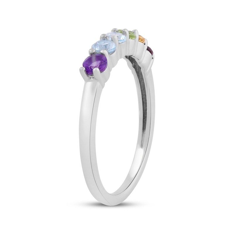 Main Image 2 of Multi-Gemstone Rainbow Ring Sterling Silver