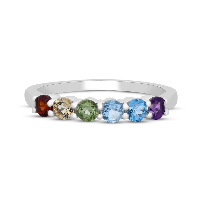 Main Image 3 of Multi-Gemstone Rainbow Ring Sterling Silver